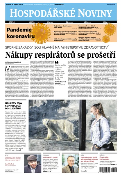 E-magazín HN 083 - 29.4.2020 - Economia, a.s.