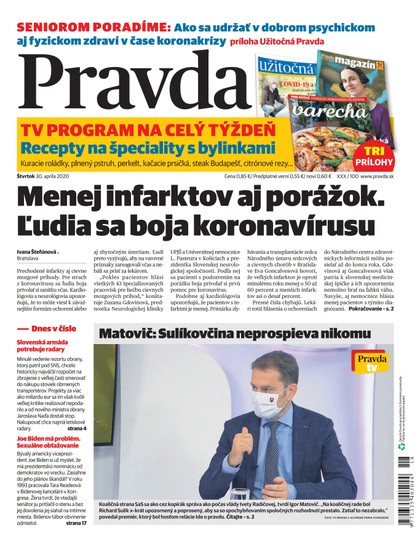 E-magazín Denník Pravda 30. 4. 2020 - OUR MEDIA SR a. s.