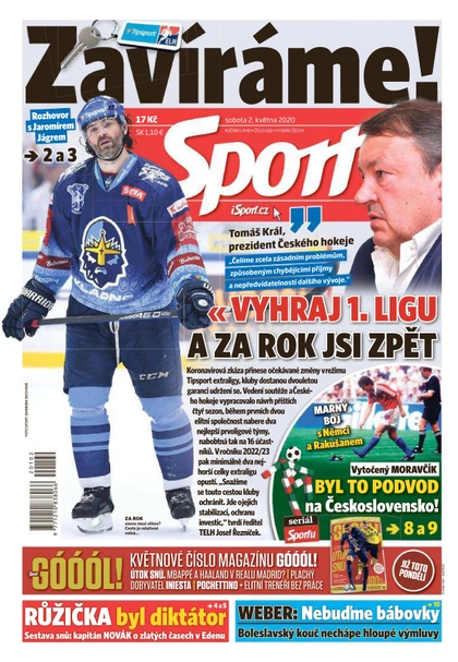 E-magazín Sport - 2.5.2020 - CZECH NEWS CENTER a. s.