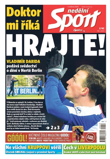 E-magazín Nedělní Sport - 3.5.2020 - CZECH NEWS CENTER a. s.