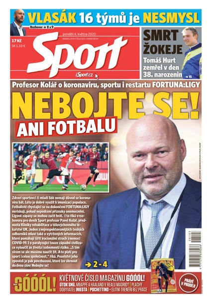 E-magazín Sport - 4.5.2020 - CZECH NEWS CENTER a. s.
