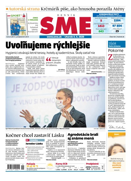 E-magazín SME 5/5/2020 - Petit Press, a.s. 