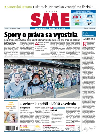 E-magazín SME 16/5/2020 - Petit Press, a.s. 