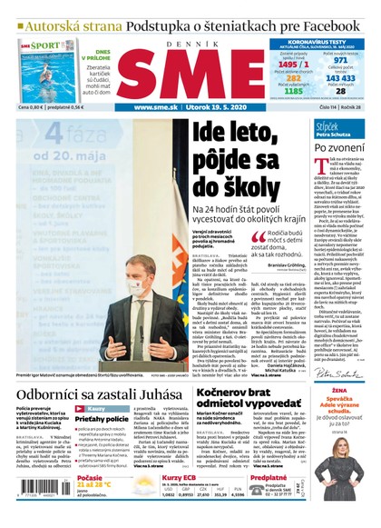E-magazín SME 19/5/2020 - Petit Press, a.s. 