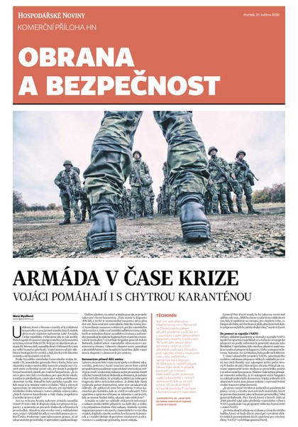 E-magazín HN 097 - 21.5.2020 příloha Obrana a bezpečnost - Economia, a.s.