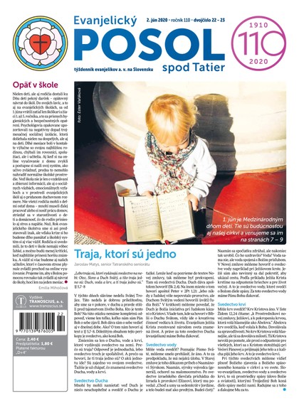 E-magazín Evanjelický POSOL spod Tatier 22-23/2020 - TRANOSCIUS a.s.