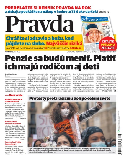 E-magazín Denník Pravda 8. 6. 2020 - OUR MEDIA SR a. s.