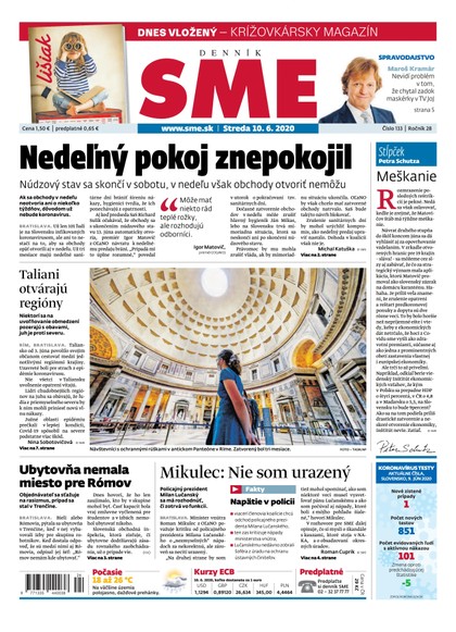 E-magazín SME 10/6/2020 - Petit Press, a.s. 