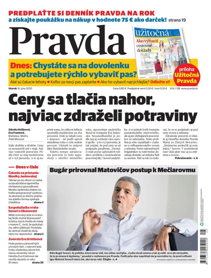 E-magazín Denník Pravda 16. 6. 2020 - OUR MEDIA SR a. s.