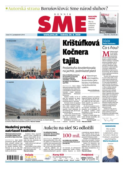 E-magazín SME 20/6/2020 - Petit Press, a.s. 