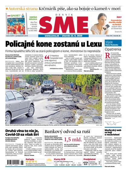 E-magazín SME 23/6/2020 - Petit Press, a.s. 