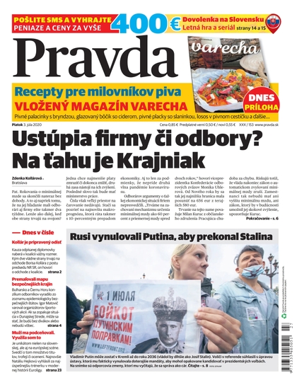 E-magazín Denník Pravda 3. 7. 2020 - OUR MEDIA SR a. s.