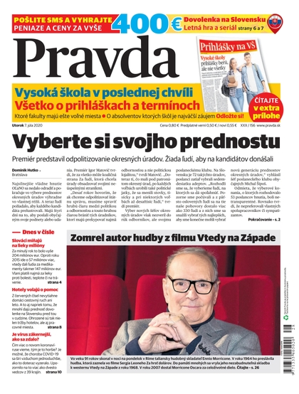 E-magazín Denník Pravda 7. 7. 2020 - OUR MEDIA SR a. s.
