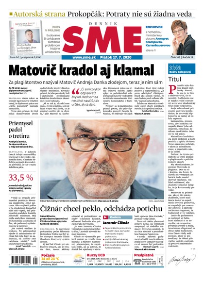 E-magazín SME 17/7/2020 - Petit Press, a.s. 