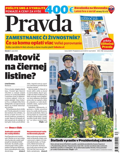 E-magazín Denník Pravda 21. 7. 2020 - OUR MEDIA SR a. s.