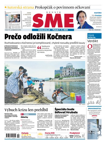 E-magazín SME 7/8/2020 - Petit Press, a.s. 