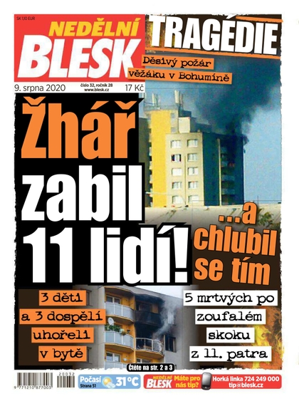 E-magazín Nedělní Blesk - 9.8.2020 - CZECH NEWS CENTER a. s.