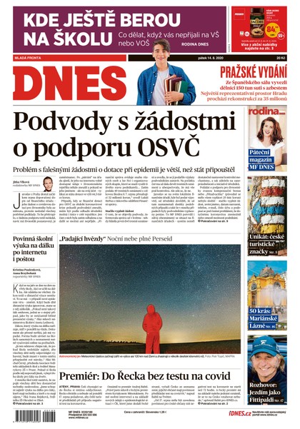 E-magazín MF DNES - 14.8.2020 - MAFRA, a.s.