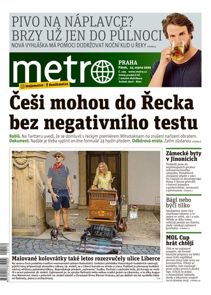 E-magazín METRO - 14.8.2020 - MAFRA, a.s.