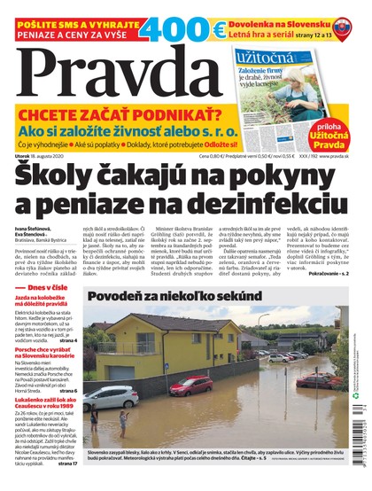 E-magazín Denník Pravda 18. 8. 2020 - OUR MEDIA SR a. s.