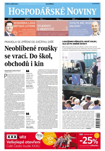 E-magazín HN 159 - 18.08.2020 - Economia, a.s.