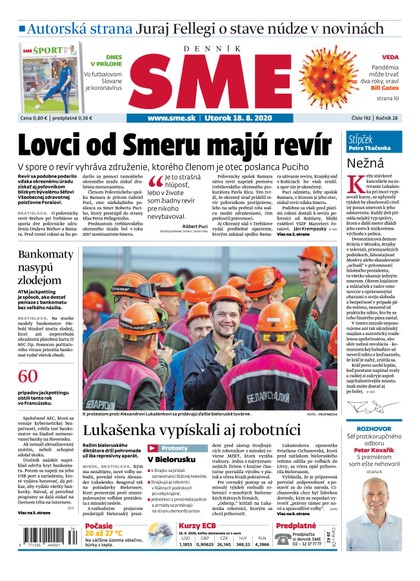 E-magazín SME 18/8/2020 - Petit Press, a.s. 