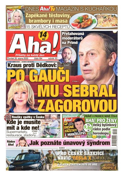 E-magazín AHA! - 20.8.2020 - CZECH NEWS CENTER a. s.