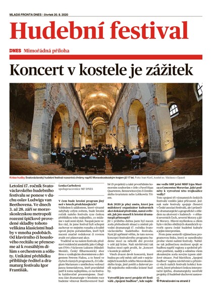 E-magazín MF DNES extra Moravskoslezský - 20.8.2020 - MAFRA, a.s.