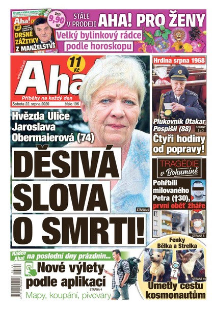 E-magazín AHA! - 22.8.2020 - CZECH NEWS CENTER a. s.
