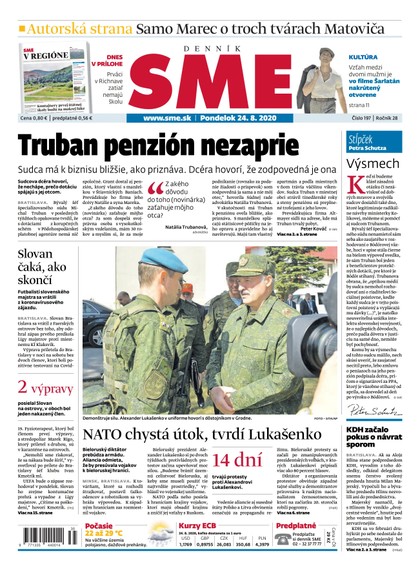 E-magazín SME 24/8/2020 - Petit Press, a.s. 
