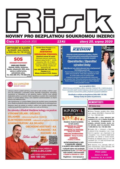 E-magazín Risk 33/2020 - Risk