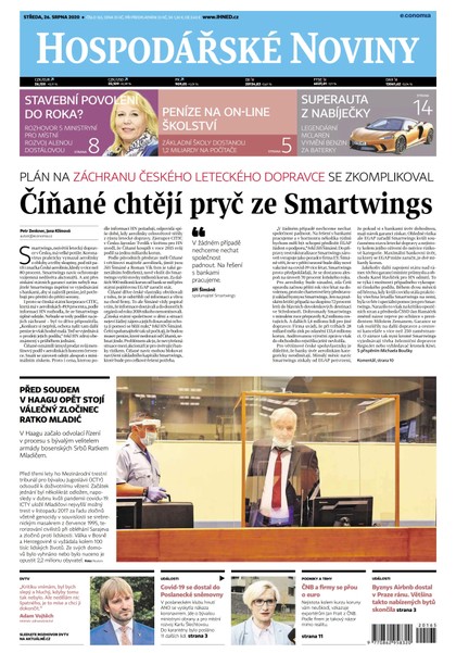 E-magazín HN 165 - 26.8.2020 - Economia, a.s.