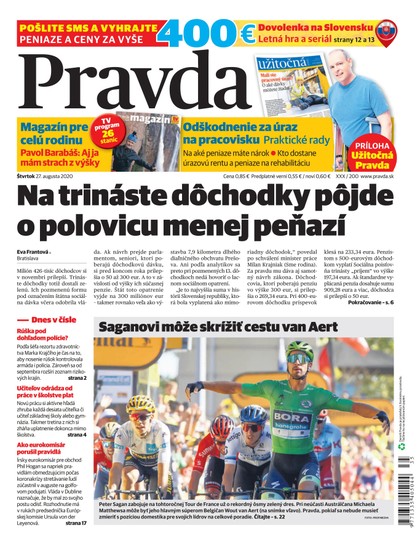 E-magazín Denník Pravda 27. 8. 2020 - OUR MEDIA SR a. s.
