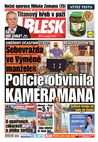 E-magazín Blesk - 27.8.2020 - CZECH NEWS CENTER a. s.
