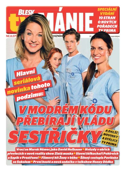 E-magazín Blesk Tv manie - 29.8.2020 - CZECH NEWS CENTER a. s.