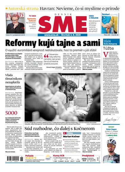 E-magazín SME 3/9/2020 - Petit Press, a.s. 