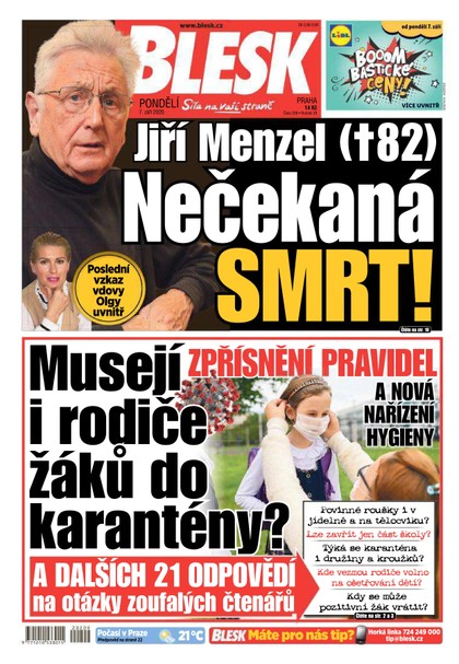 E-magazín Blesk - 7.9.2020 - CZECH NEWS CENTER a. s.
