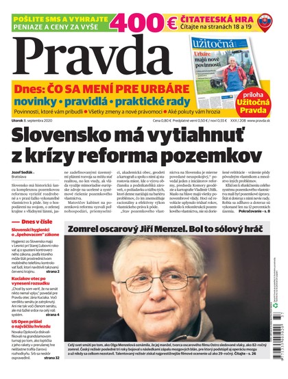 E-magazín Denník Pravda 8. 9. 2020 - OUR MEDIA SR a. s.