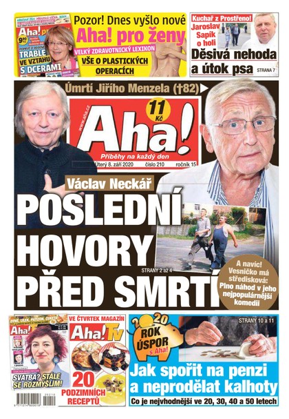 E-magazín AHA! - 8.9.2020 - CZECH NEWS CENTER a. s.