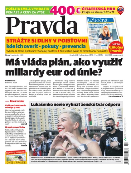 E-magazín Denník Pravda 9. 9. 2020 - OUR MEDIA SR a. s.