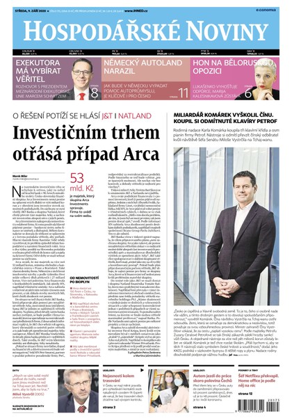 E-magazín HN 175 - 9.9.2020 - Economia, a.s.