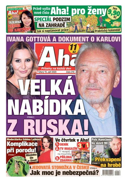 E-magazín AHA! - 15.9.2020 - CZECH NEWS CENTER a. s.