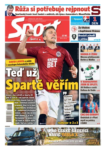 E-magazín Sport - 16.9.2020 - CZECH NEWS CENTER a. s.