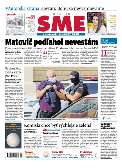 E-magazín SME 17/9/2020 - Petit Press, a.s. 