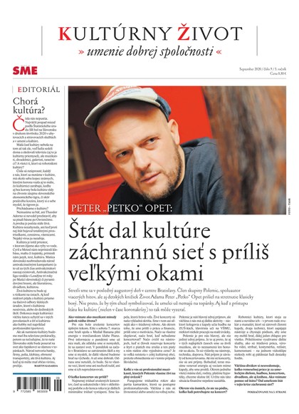 E-magazín SME KULTÚRNY ŹIVOT 18/9/2020 - Petit Press, a.s. 
