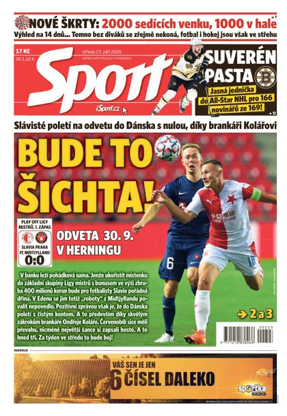 E-magazín Sport - 23.9.2020 - CZECH NEWS CENTER a. s.