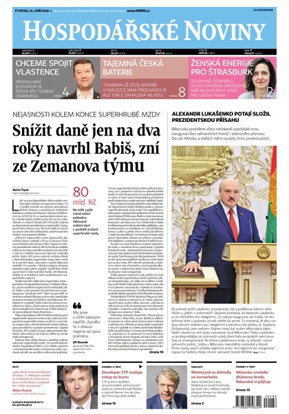 E-magazín HN 186 - 24.09.2020 - Economia, a.s.