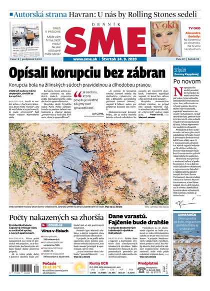E-magazín SME 24/9/2020 - Petit Press, a.s. 