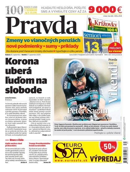 E-magazín Denník Pravda 26. 9. 2020 - OUR MEDIA SR a. s.