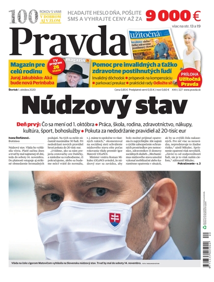 E-magazín Denník Pravda 1. 10. 2020 - OUR MEDIA SR a. s.